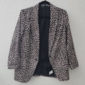 Express Leopard Print Blazer